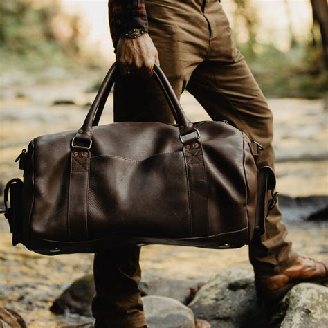 leather duffle bag travel